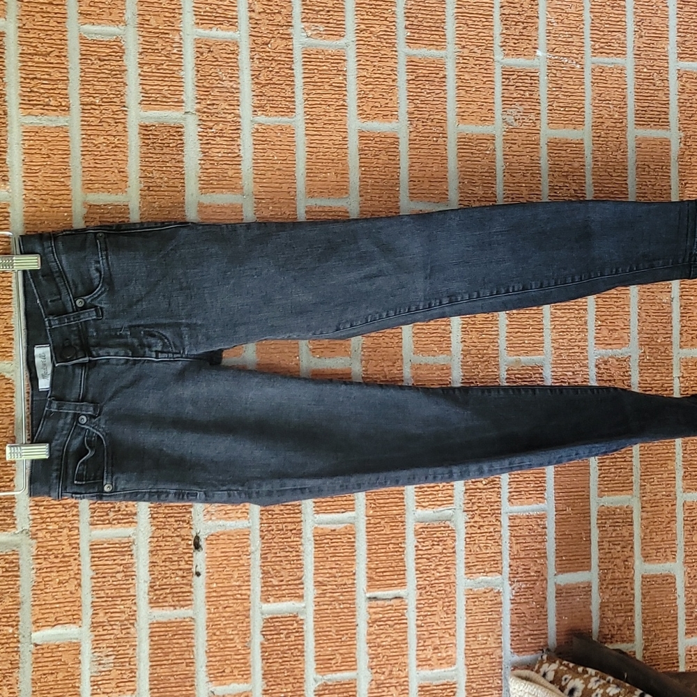 Madewell women's black washed skinny skinny jeans size 25